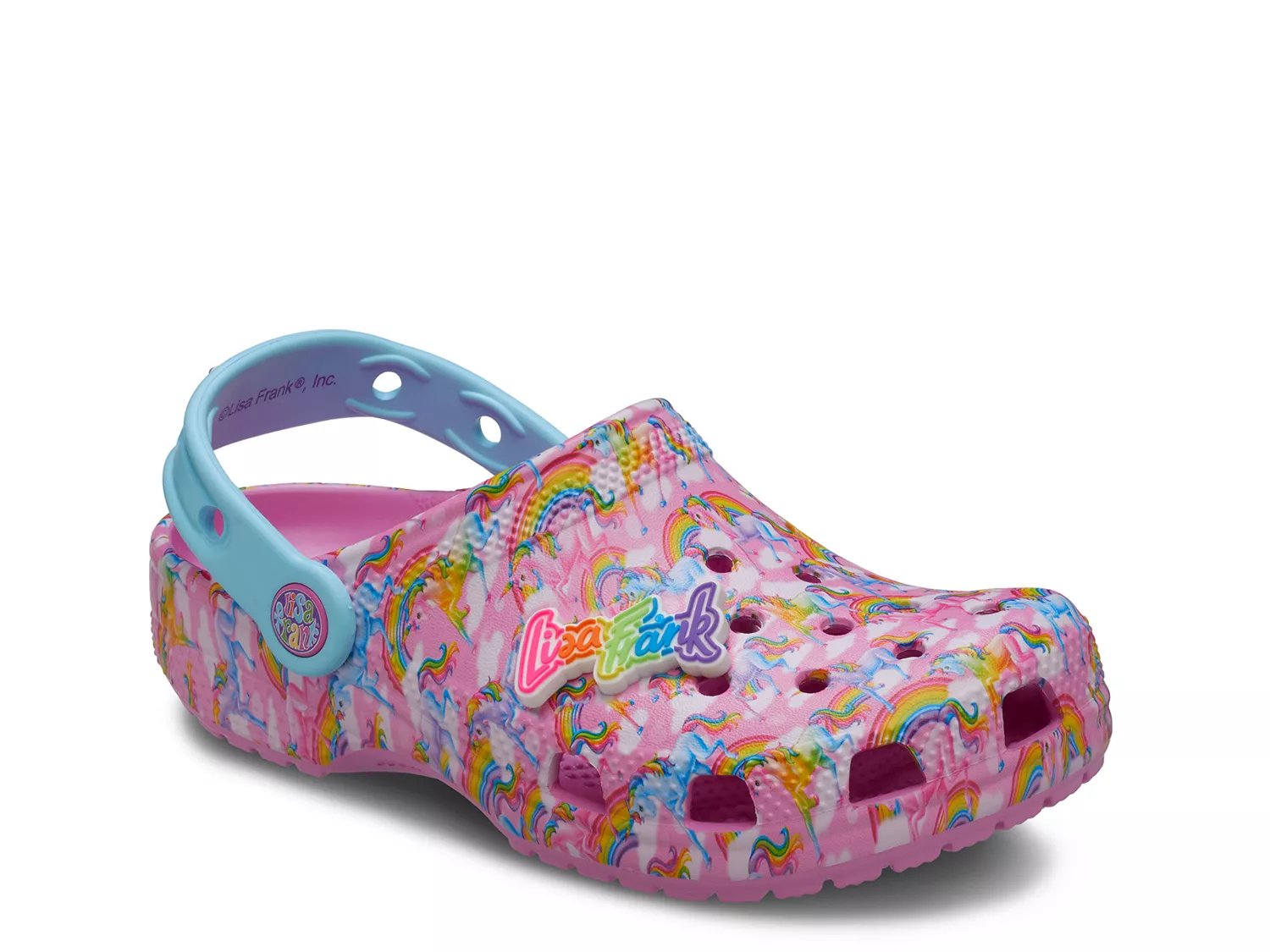 Pink discount rainbow crocs