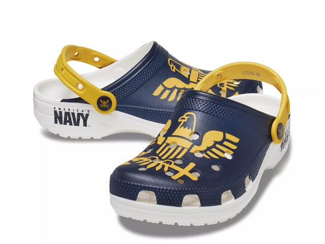 Crocs cheap navy white
