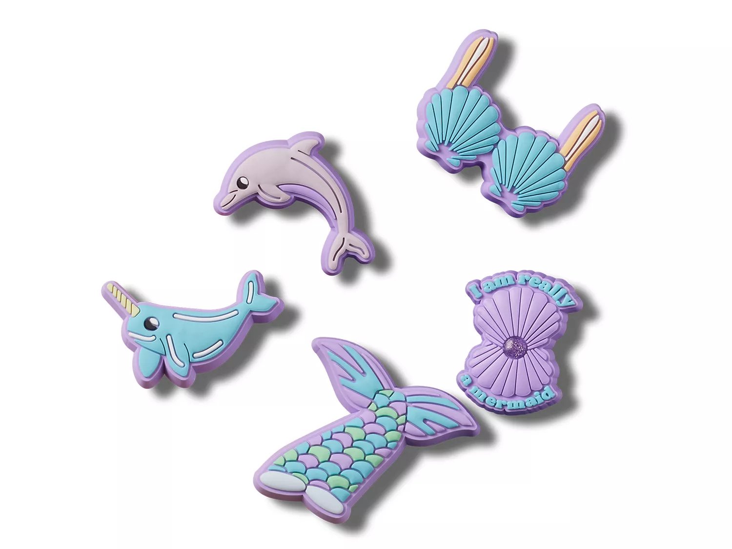 Crocs Mermaid Jibbitz Set - 5 Pack - Free Shipping