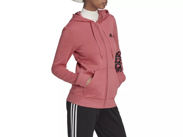 Red adidas zip hoodie hot sale