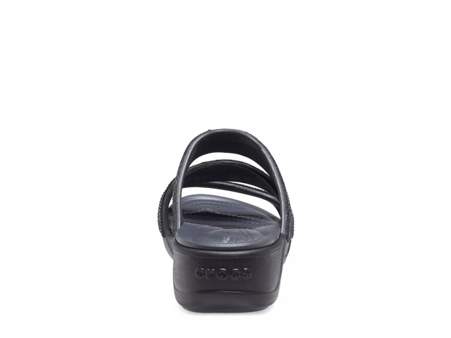 Crocs Boca Wedge Flip Black