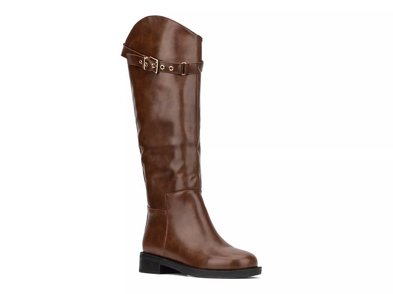 ダウンジャケット・コート Brown Leather Riding Boots HEELED LEATHER KNEE HIGH BOOTS - Brown | ZARA Canada