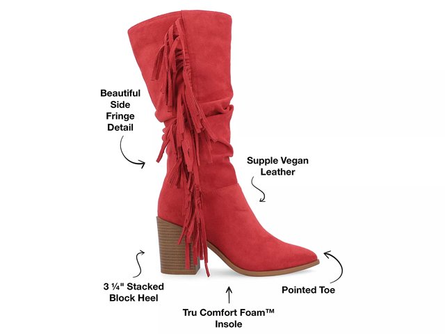 Wide red boots sale