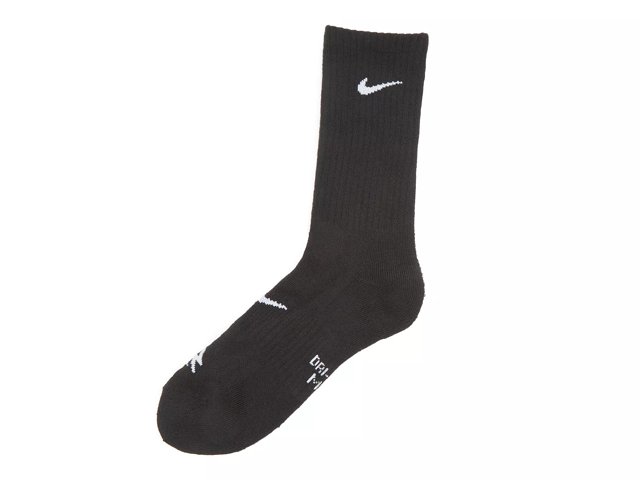Nike black crew socks 6 pack best sale
