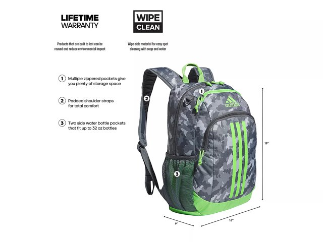 Adidas backpack with side pockets deals