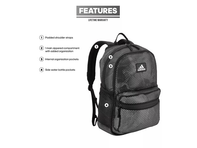 Adidas hermosa mesh backpack on sale