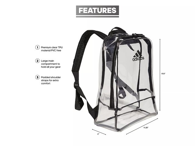 Adidas transparent backpack best sale