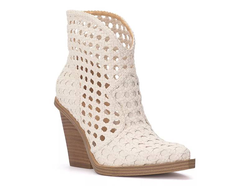 White hotsell wedge booties