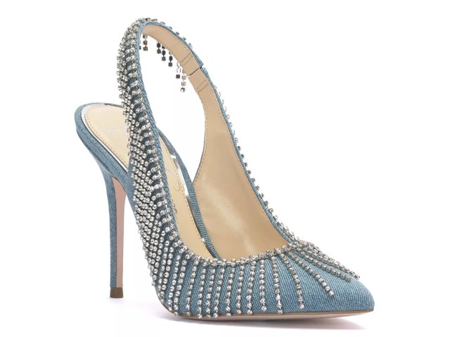 Denim top pumps dsw