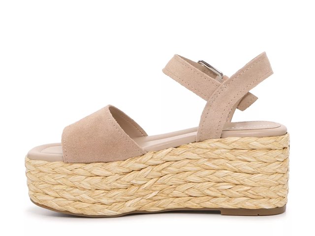 Marc Fisher Jellard Espadrille Platform Sandal Women s Tan Size 8.5 Sandals Ankle Strap