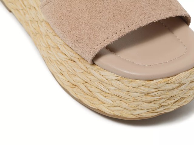 Espadrille platform slides top