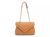 Chevron Quilted Handbag - Brown