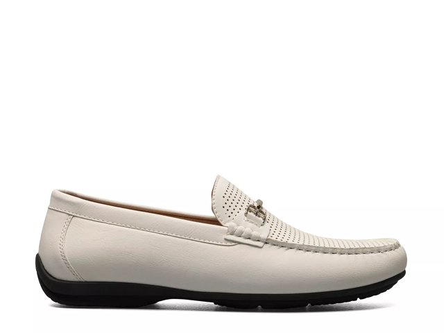 Stacy adams white loafers clearance