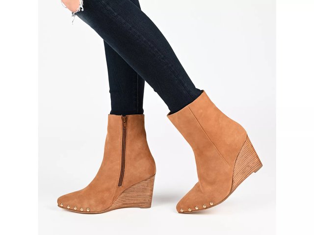 Journee Signature Reeya Wedge Bootie Free Shipping DSW
