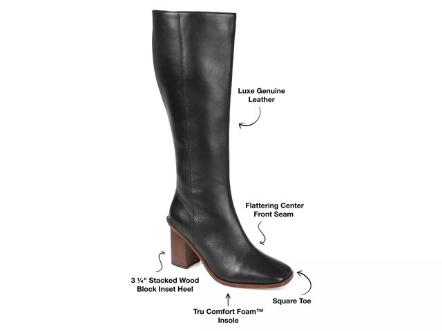 Wide calf boots deals real leather