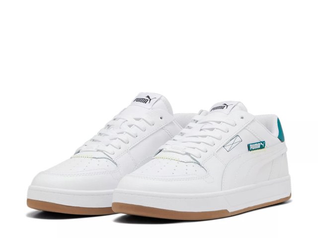 Puma Caven Trainers In White And Green for Men