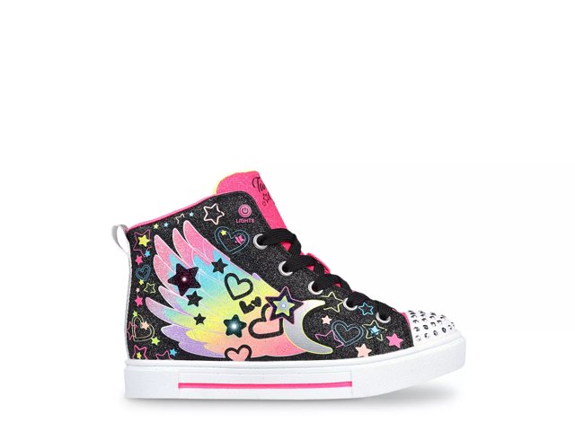 Skechers Girls Twinkle Sparks Hi Top Sneaker