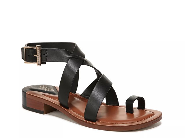 Franco sarto black flat sandals shop