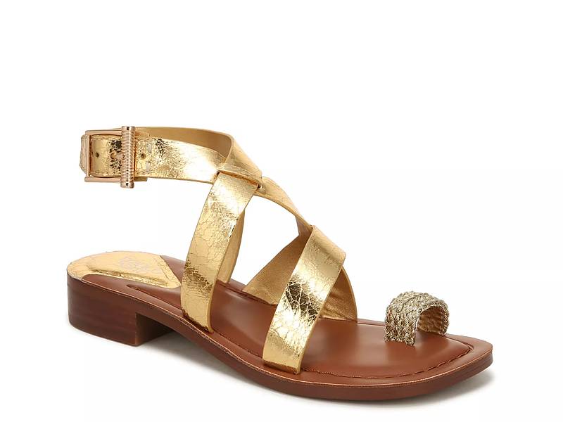 Dsw gold flat on sale sandals