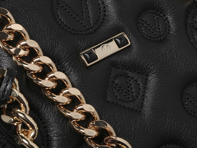 Valentino by Mario Valentino Kali Logo Embossed Leather Shoulder Bag | Women's | Black | Size One Size | Handbags