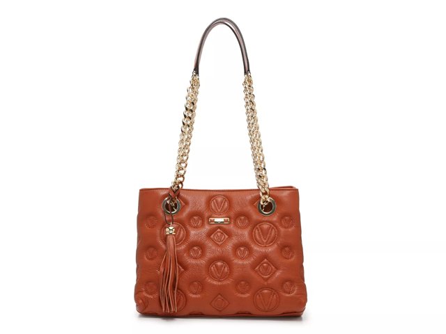 Valentino by Mario Valentino Kali Logo Embossed Leather Shoulder