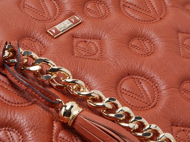 LOGO-EMBOSSED PEBBLED CROSSBODY BAG