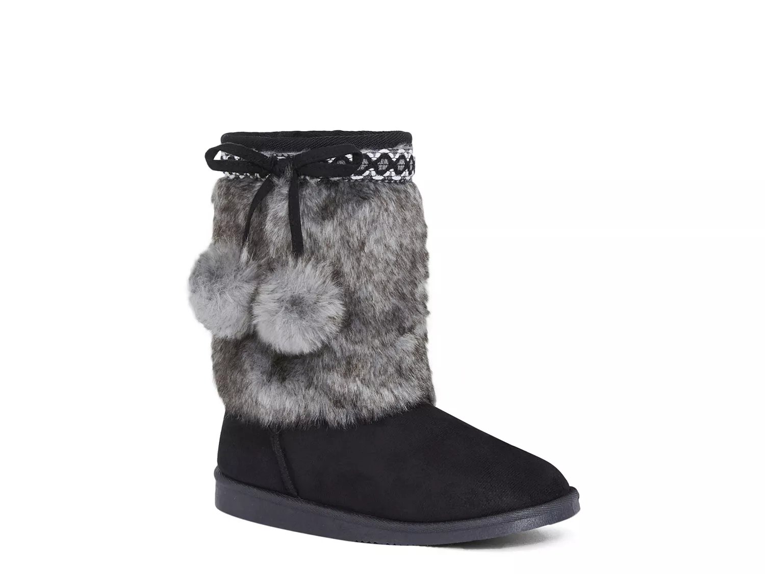 FABKIDS Fur Pom Fuzzy Boot - Kids' - Free Shipping