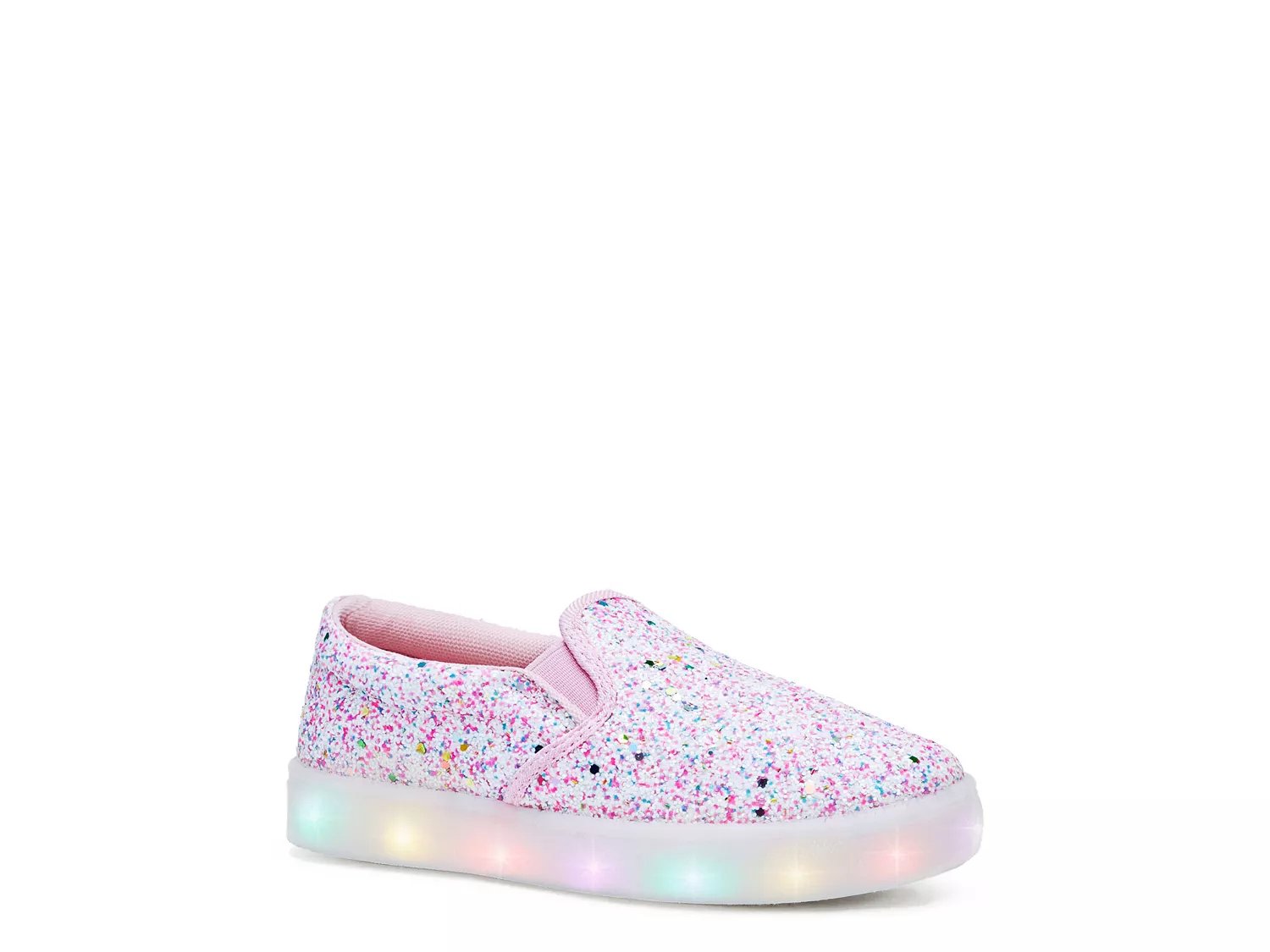 Girls glitter slip on 2024 shoes