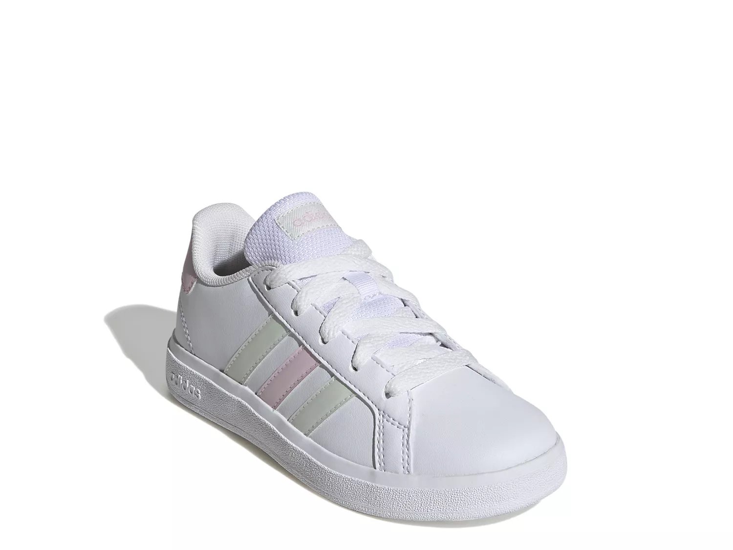 Adidas Grand Court Lace Up Shoes Cloud White 2 Kids Originals Shoes