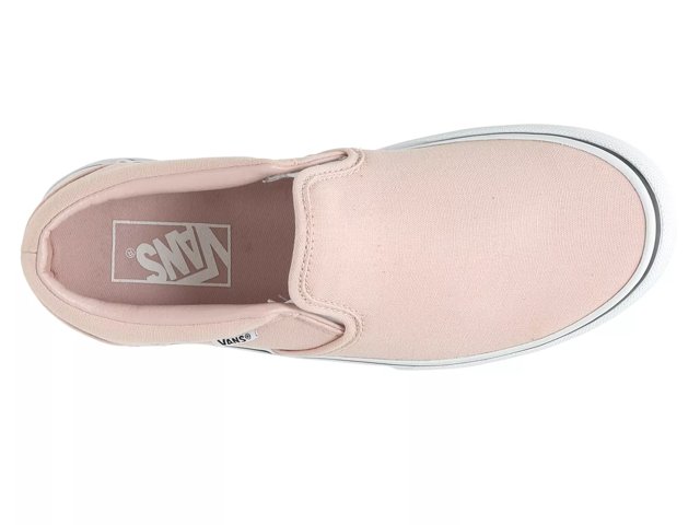 womens pink vans slip ons