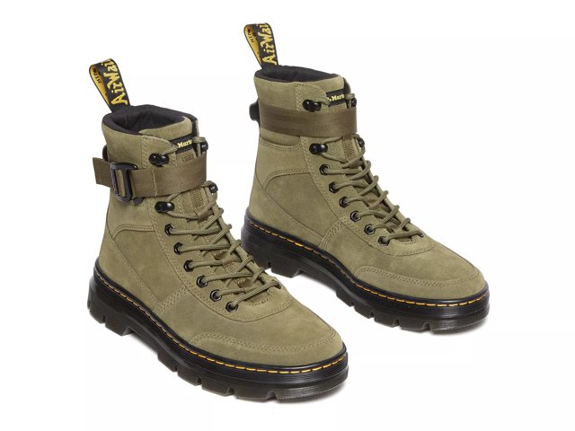 Dr martens combs tech sale tie boots in khaki