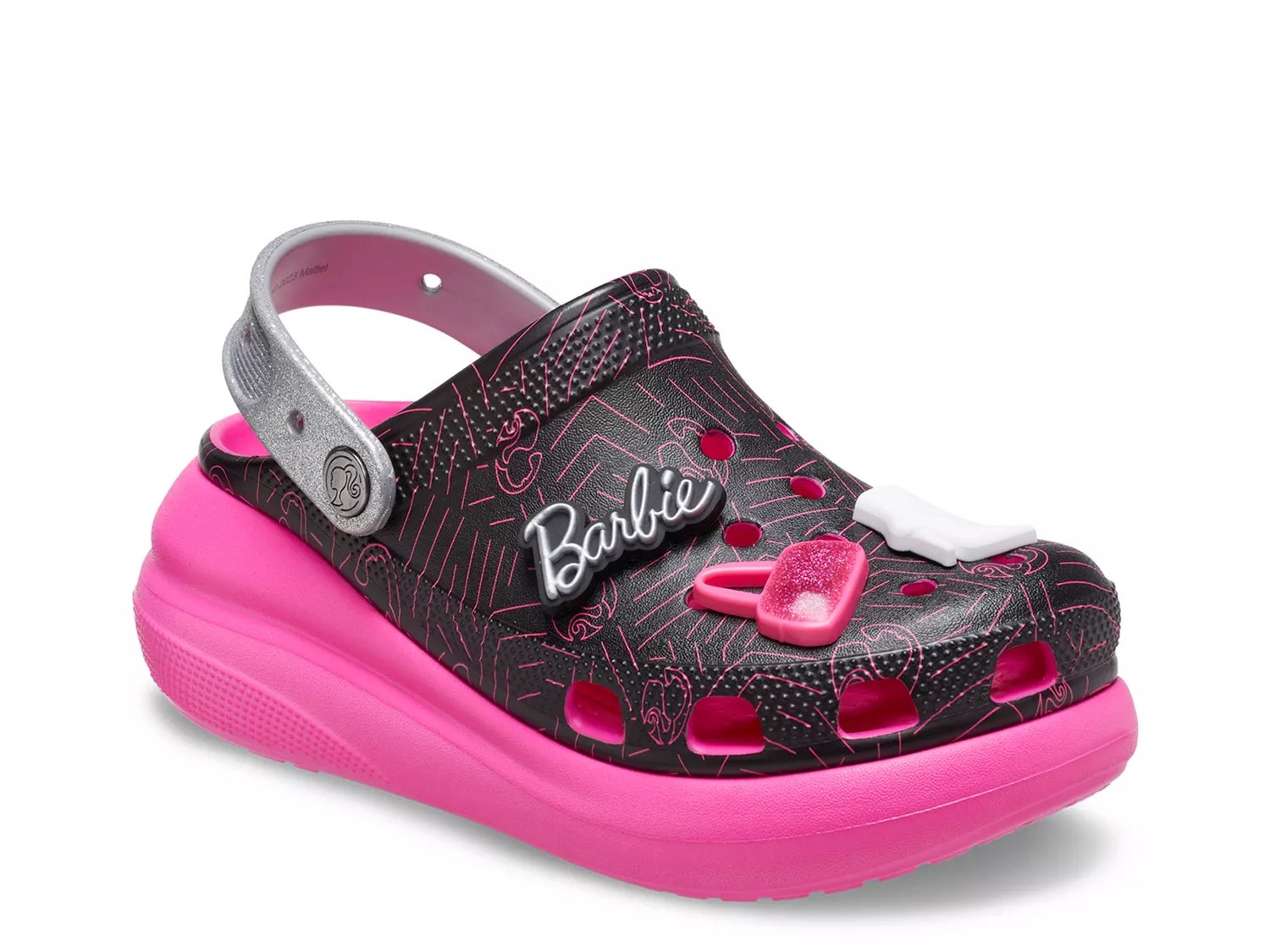 Crocs Barbie Classic Pink Clog Barbie Charms Women's Size 8 New Crocs  Package