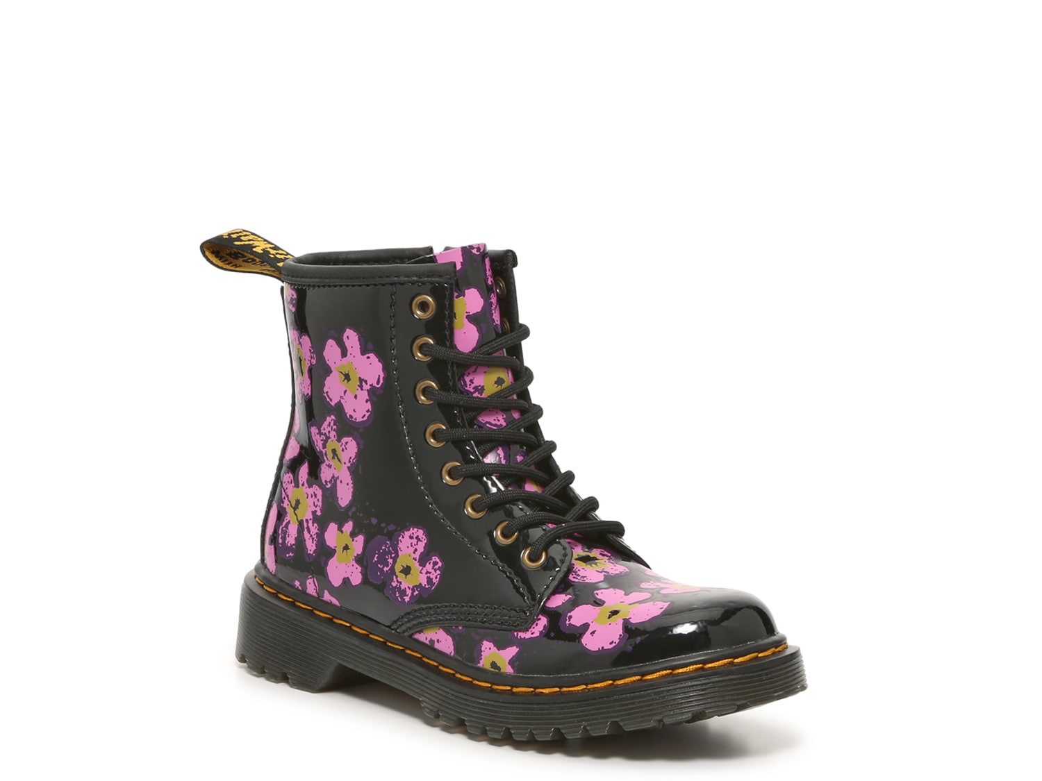 Dr. Martens Pansey Fayre Combat Boot - Kids' - Free Shipping | DSW