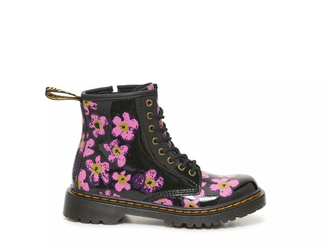 Dr. Martens Pansey Fayre Combat Boot Kids