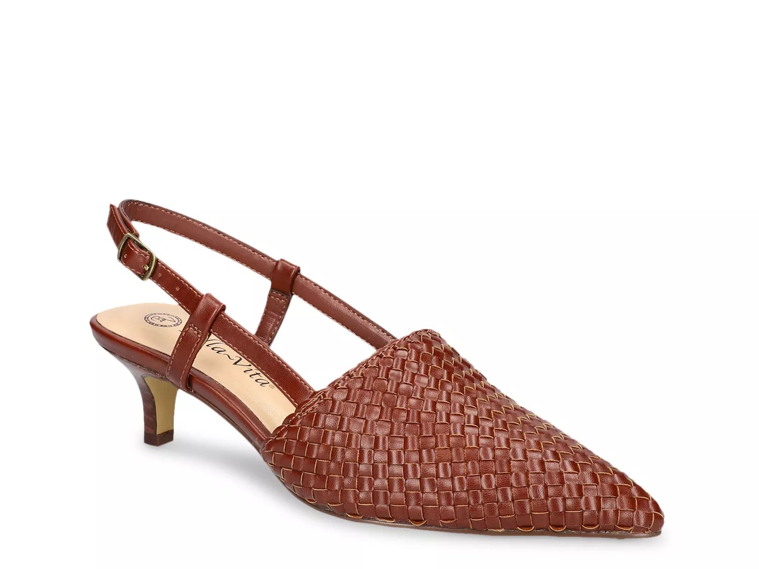 Bella Vita Extra Wide Width Kaisley Pump | Women's | Dark Brown | Size 8 | Heels | Pumps | Kitten | Slingback