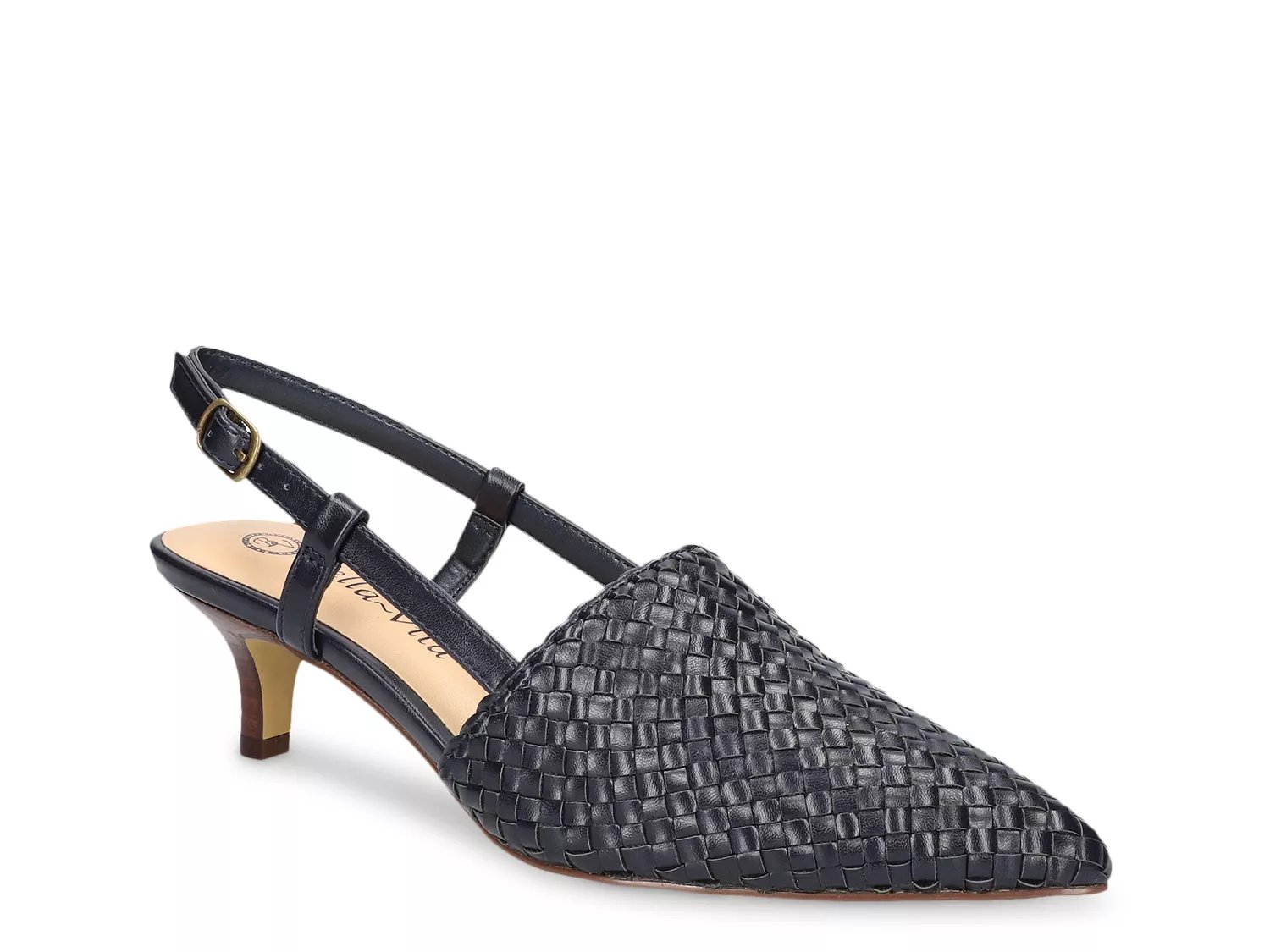 Bella Vita Extra Wide Width Kaisley Pump | Women's | Navy | Size 6 | Heels | Pumps | Kitten | Slingback