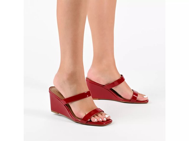 Journee Collection Clover Wedge Sandal Free Shipping DSW