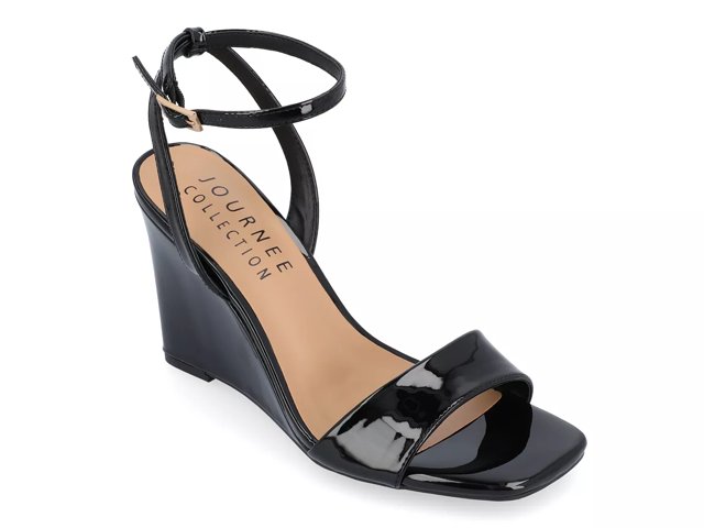 Dsw black shop wedge sandals