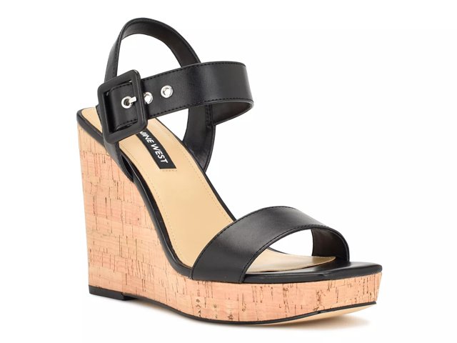 Nine West Courts Platform Wedge Sandal - Free Shipping | DSW