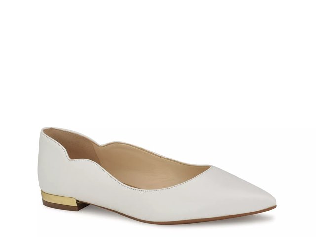 Nine west white flat shoes cheap