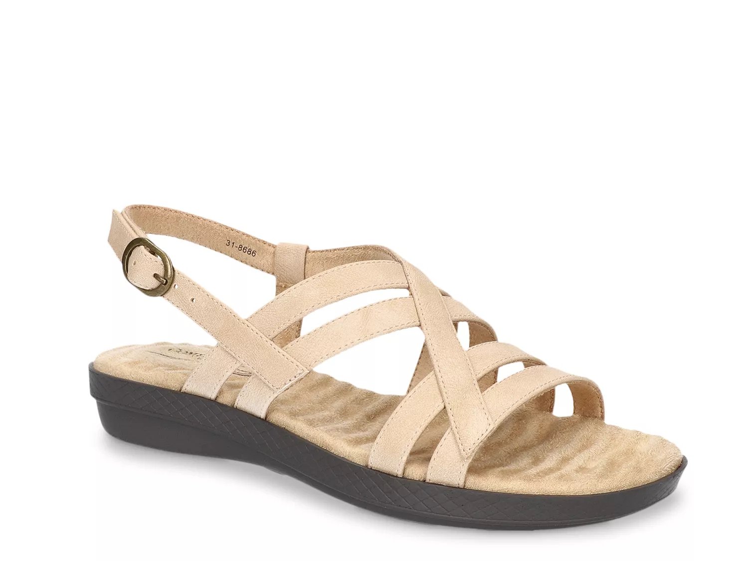 Easy Street Lobo Comfort Sandal | Women's | Taupe | Size 6 | Sandals | Slingback