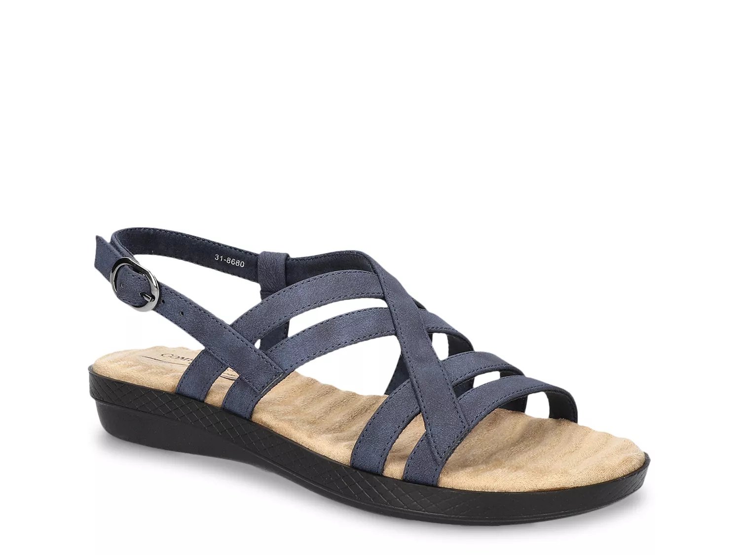 Easy Street Lobo Comfort Sandal | Women's | Navy | Size 7.5 | Sandals | Slingback