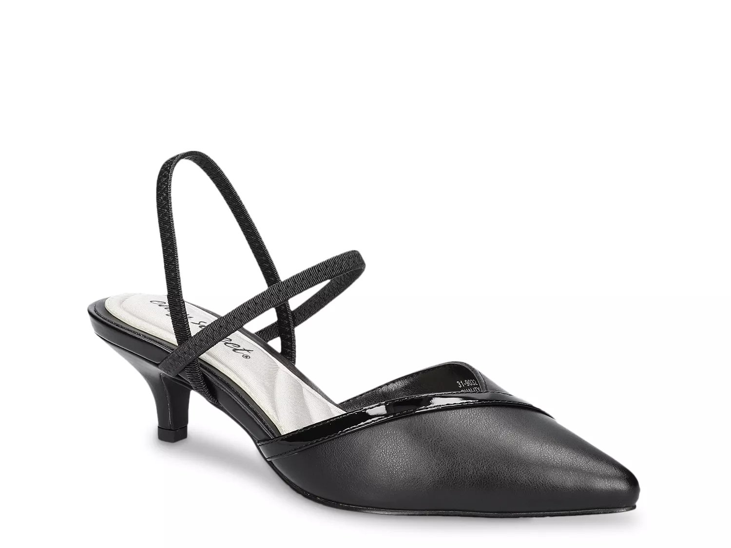 Easy Street Unna Pump | Women's | Black | Size 7.5 | Pumps | Kitten | Slingback