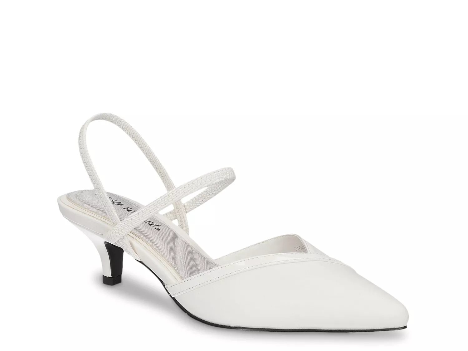 Easy Street Unna Pump | Women's | White | Size 9.5 | Pumps | Kitten | Slingback