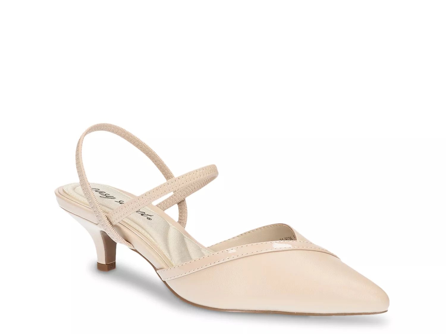 Easy Street Wide Width Unna Pump | Women's | Taupe | Size 9 | Pumps | Kitten | Slingback