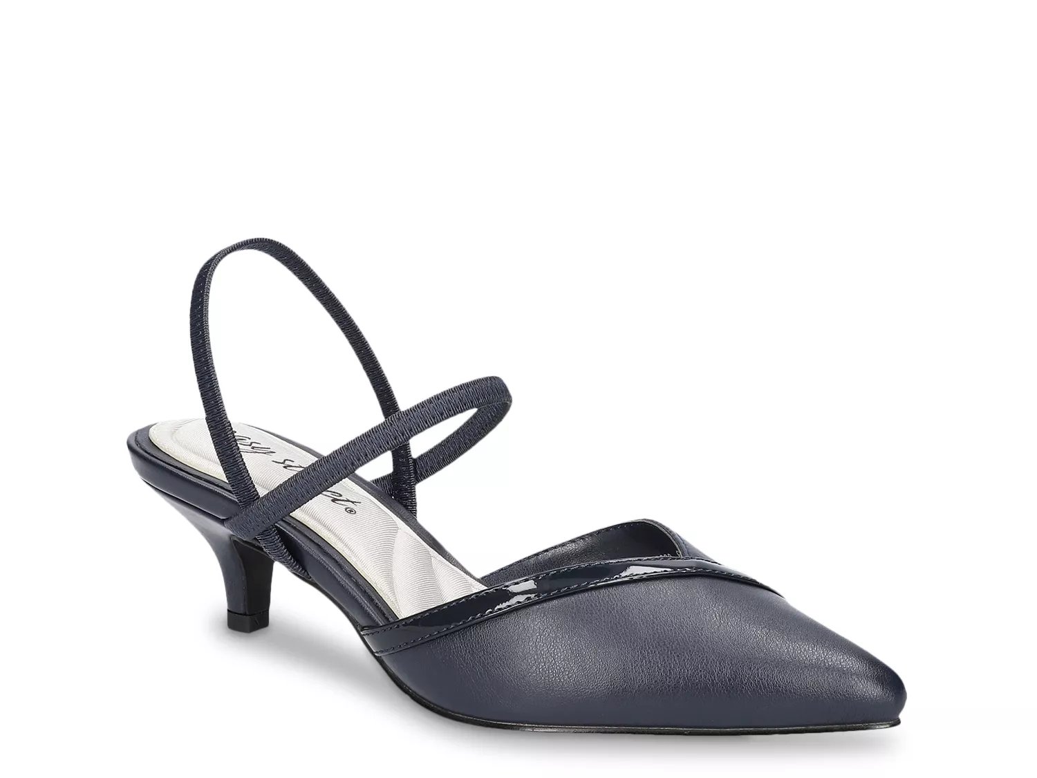 Easy Street Wide Width Unna Pump | Women's | Navy | Size 9 | Pumps | Kitten | Slingback