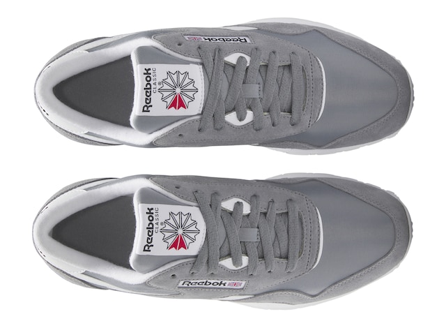 Reebok Men's Classic Nylon Shoes, Size 9, Grey/White/White