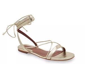 Dsw gold sale flat sandals