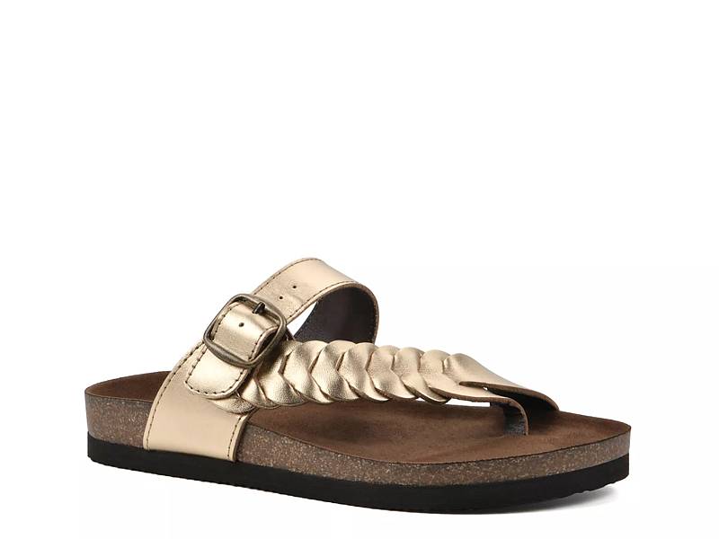 White mountain gold wedge on sale sandals