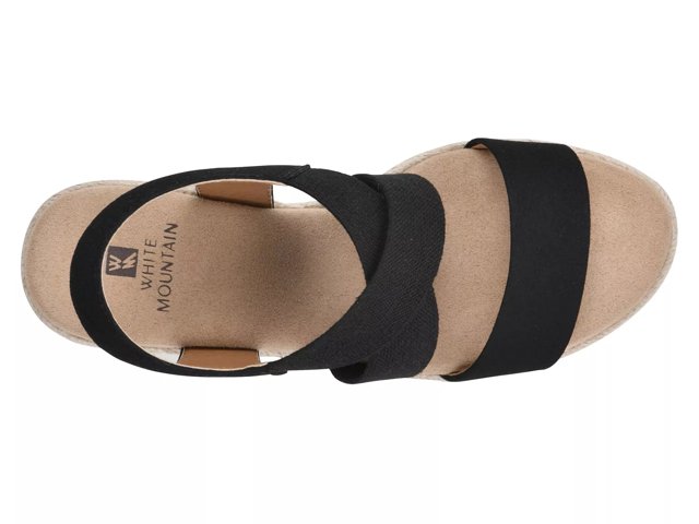 White mountain sandals wedge top